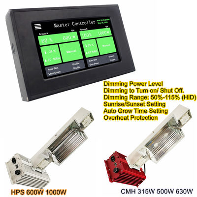 A planta interna do controlador 10V CMH HPS dos sensores 315W 0 da umidade cresce de iluminação