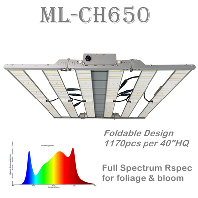 O diodo emissor de luz da estufa das barras de RikoLite 650W 1820umol/S 6 cresce luzes